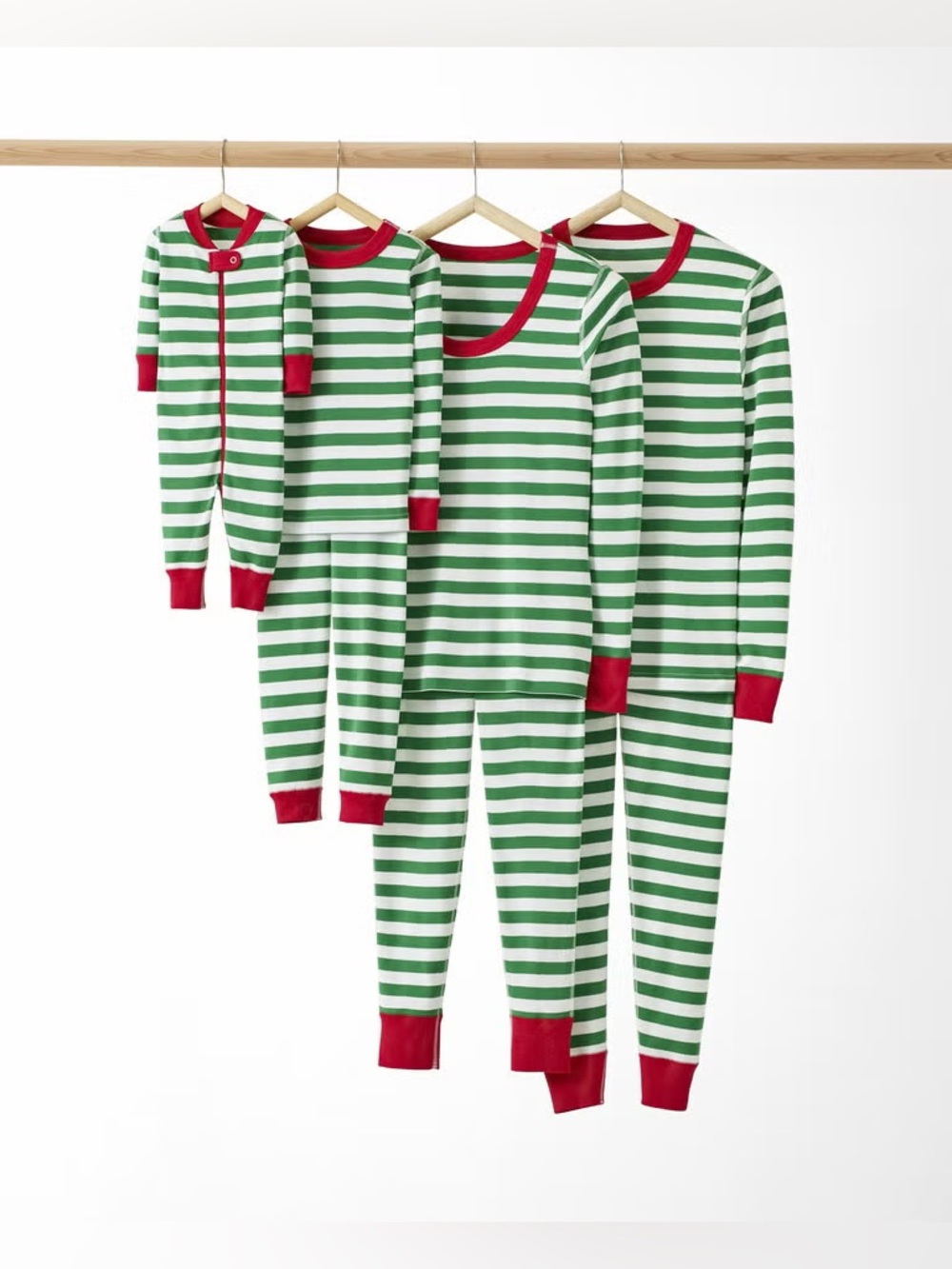 Hanna Andersson Green Stripe Christmas Holiday Pajama Set Unisex Men Women XXL